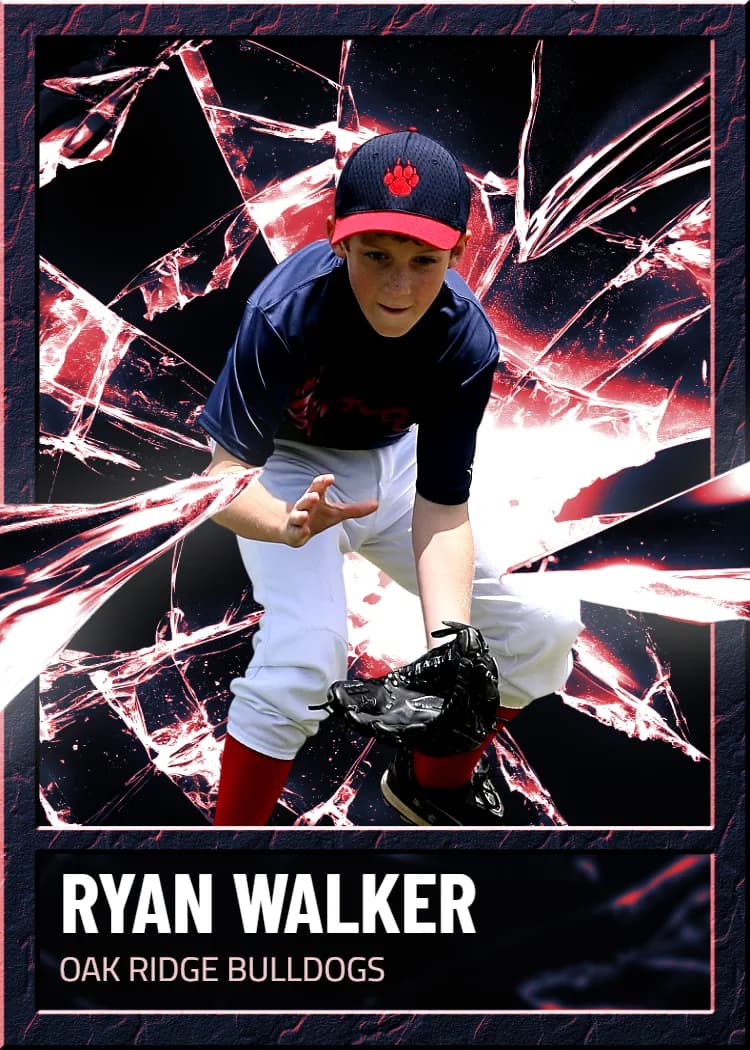 Shattered series custom trading card design