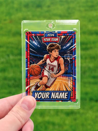 Custom Basketball Trading Card example