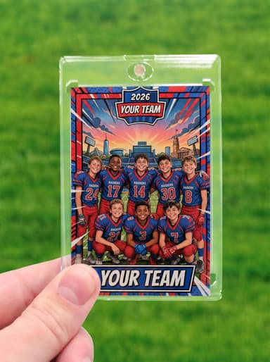 Custom Team Photo Trading Card example