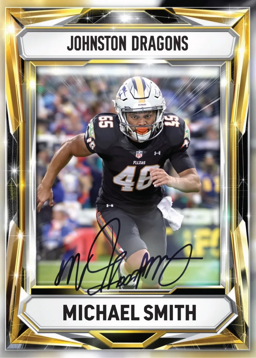 Close-up of holographic card finish showing rainbow effect