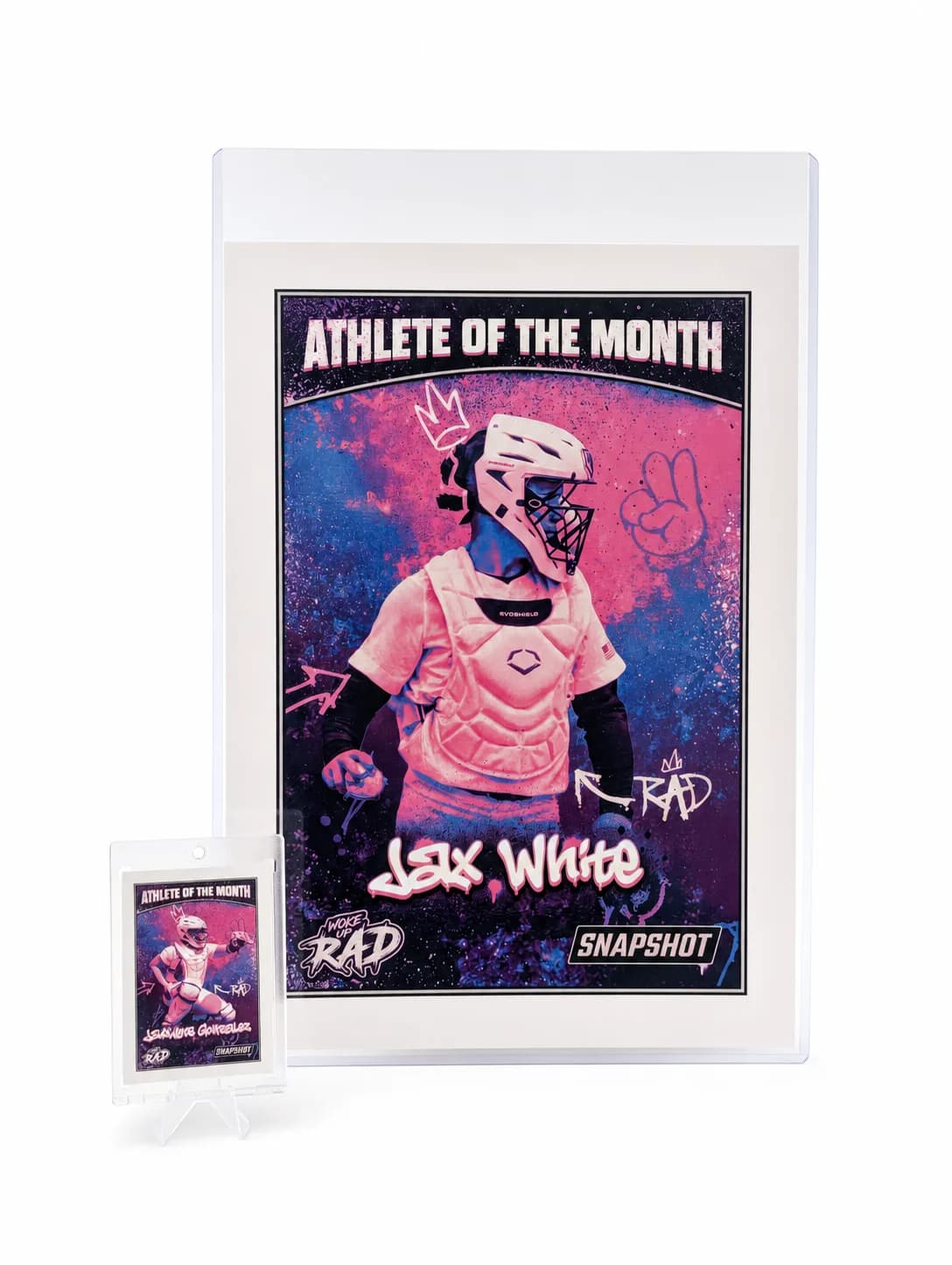 MEGA Card oversized 11x15 custom sports card poster - premium trading card wall art for athletes