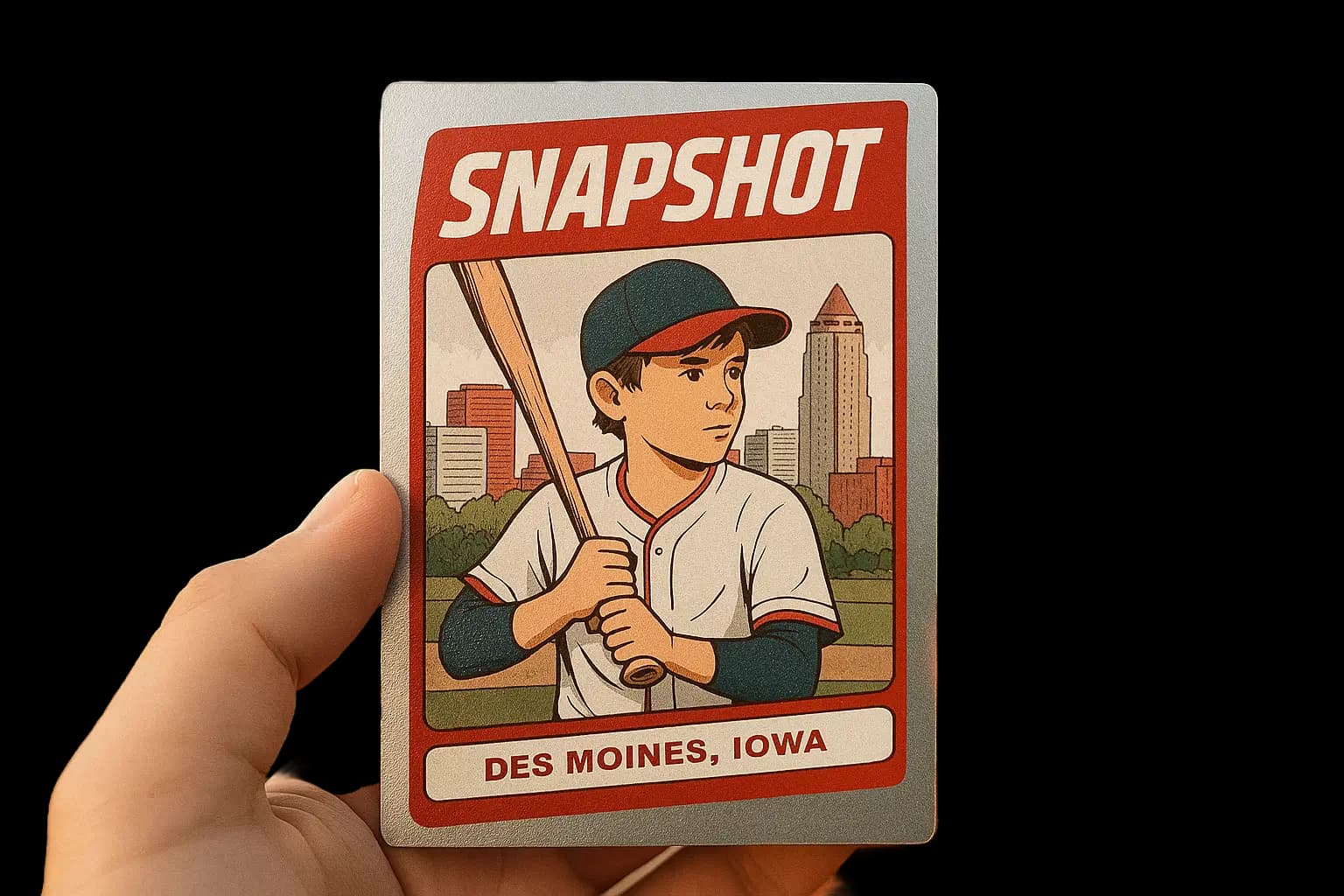 Custom sports card with premium finish