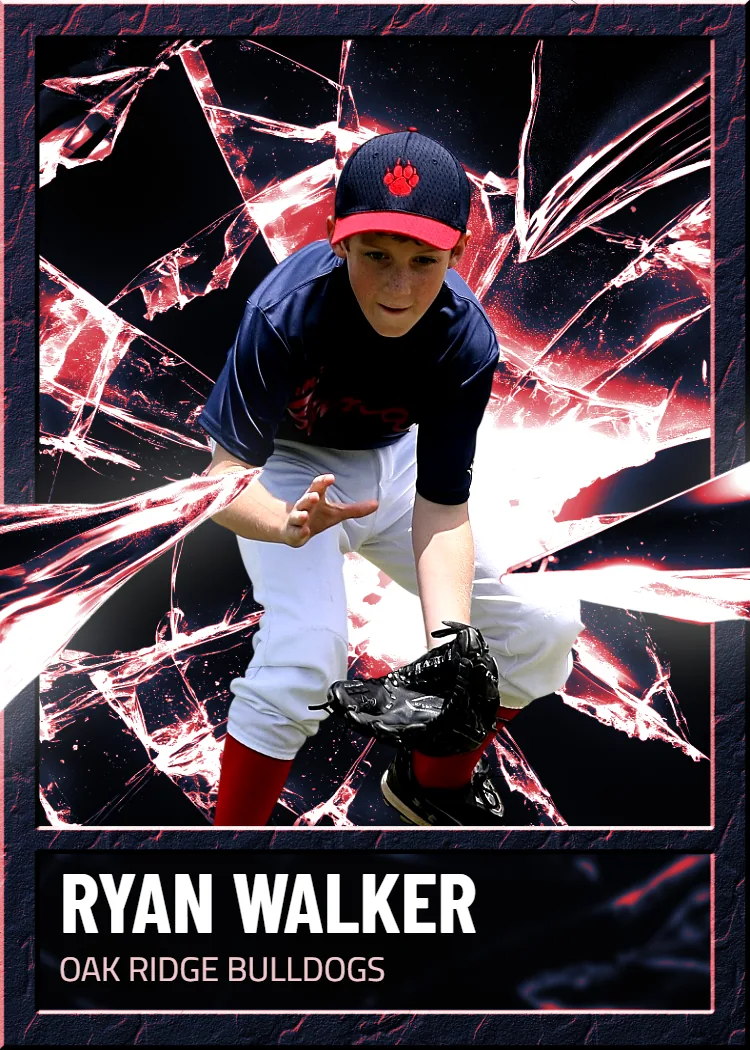 Shattered series custom trading card design