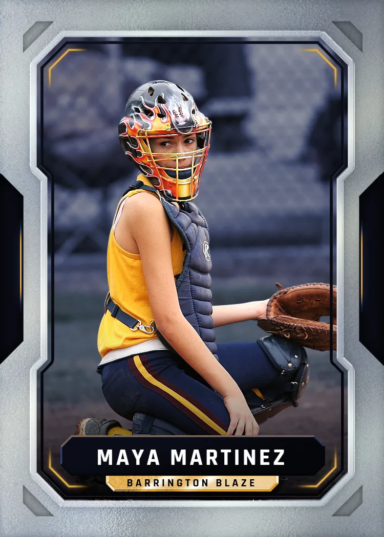 Titan series silver chrome custom trading card