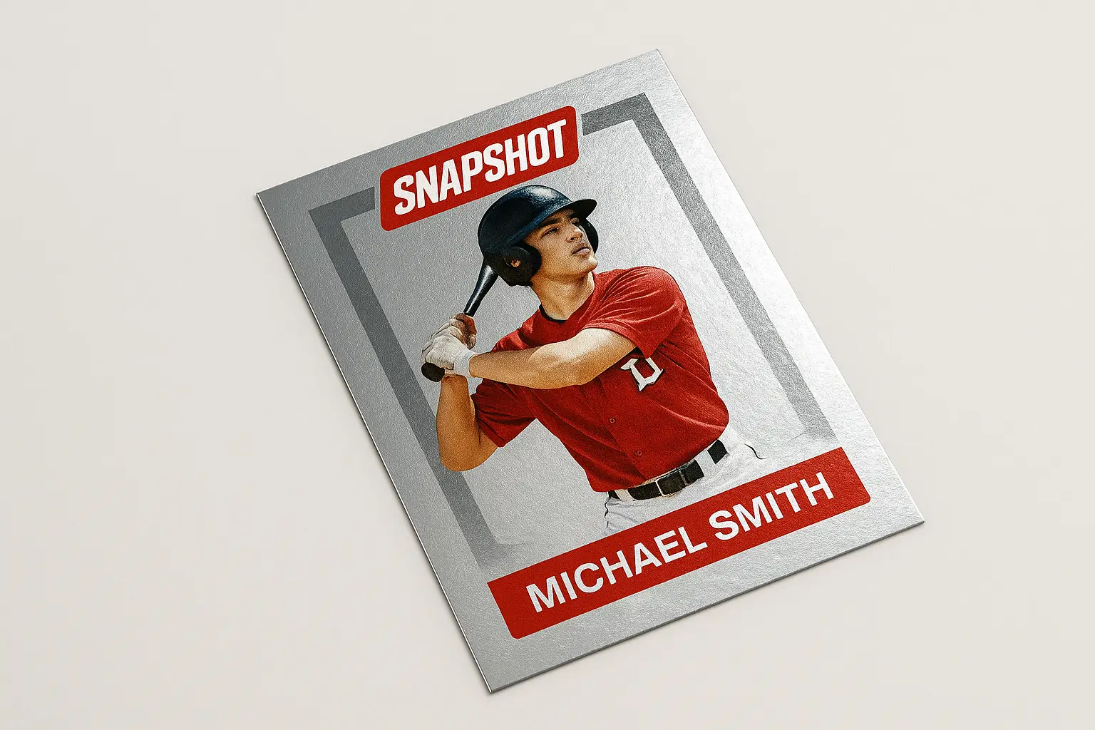 Custom baseball card with premium finish