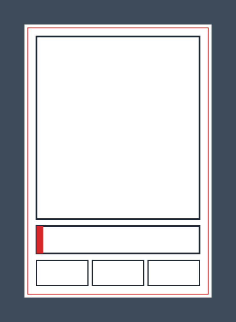 Classic Frame blank trading card template, clean