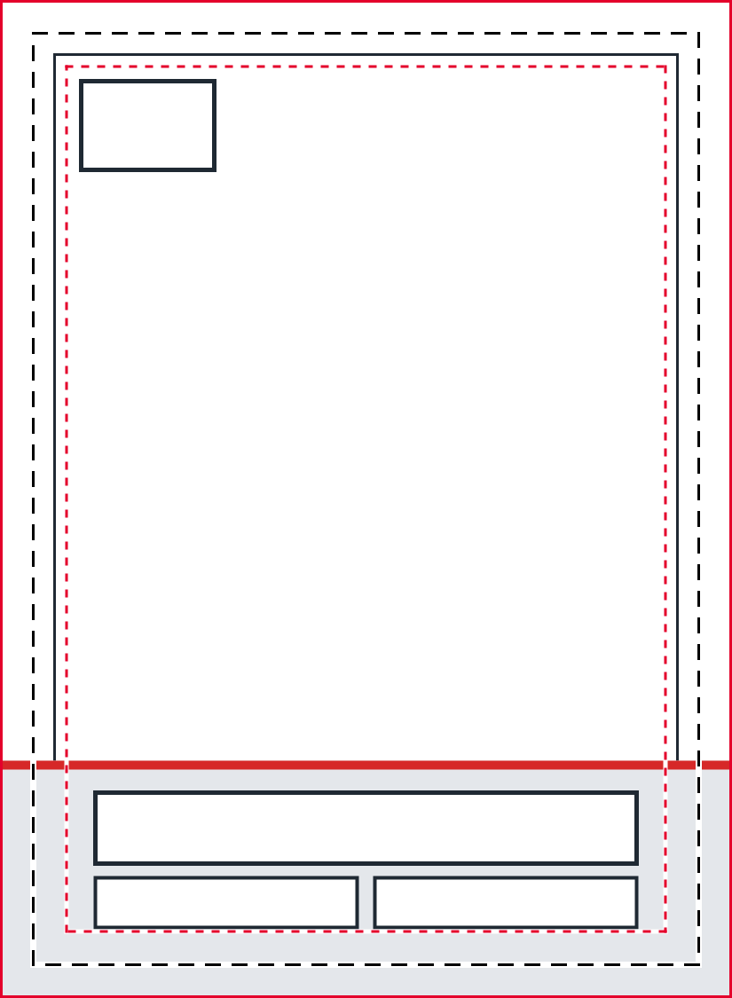 Full-Bleed Photo blank trading card template, with guides