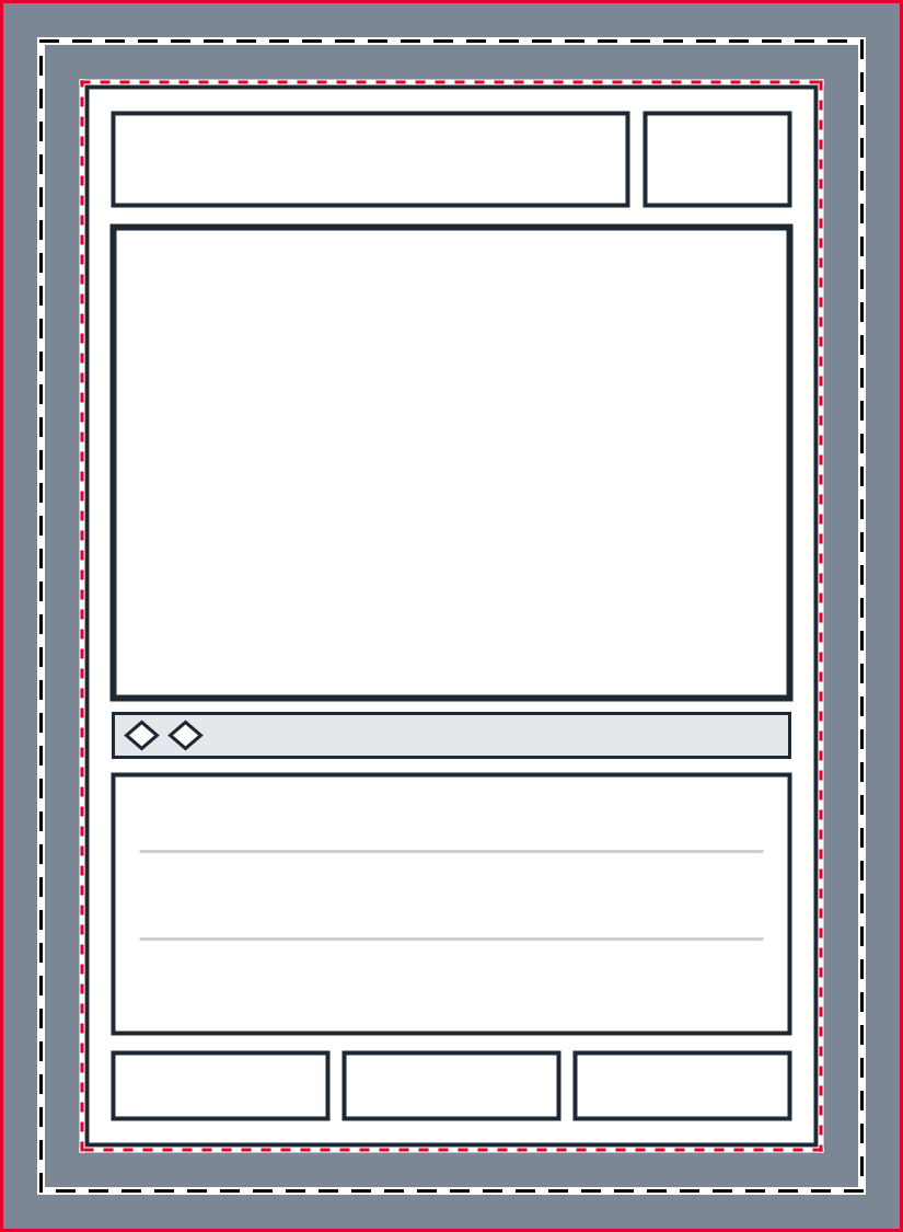 Game Card blank trading card template, with guides