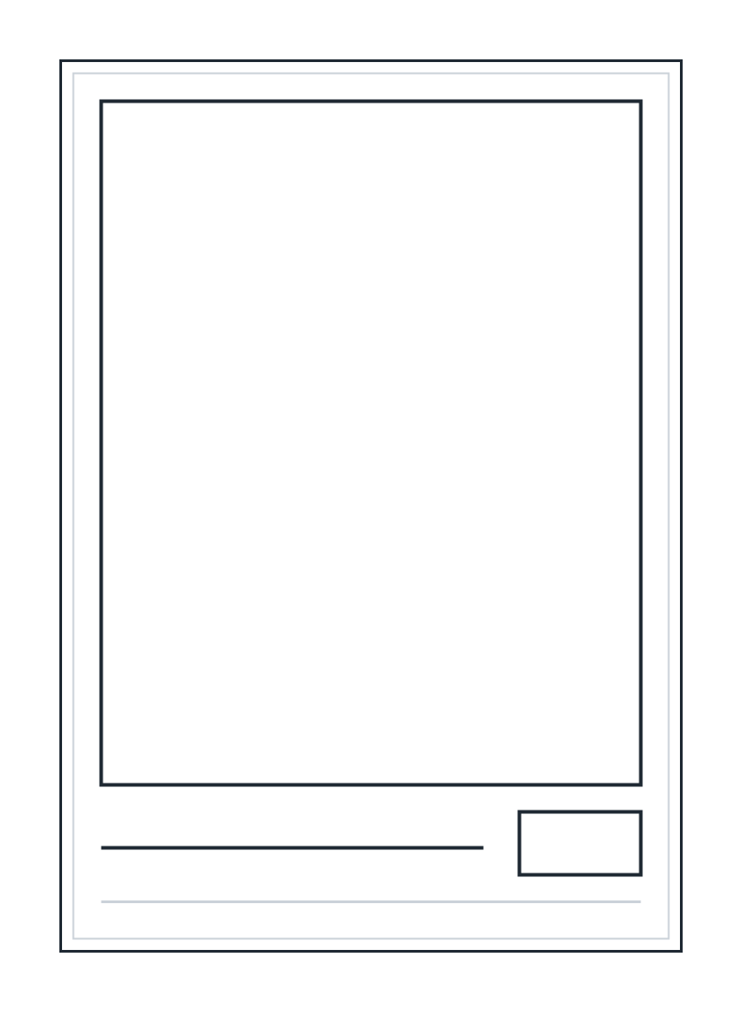 Simple Border blank trading card template, clean