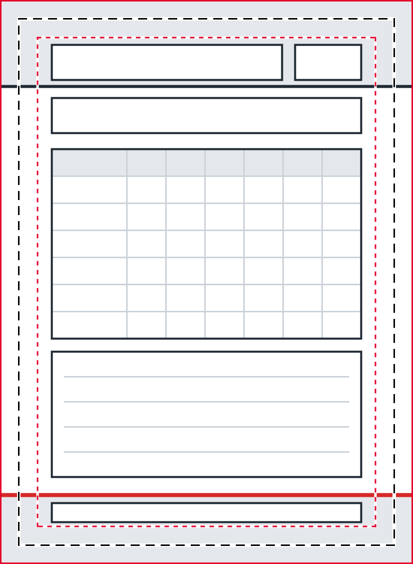 Stats Back blank trading card template, with guides