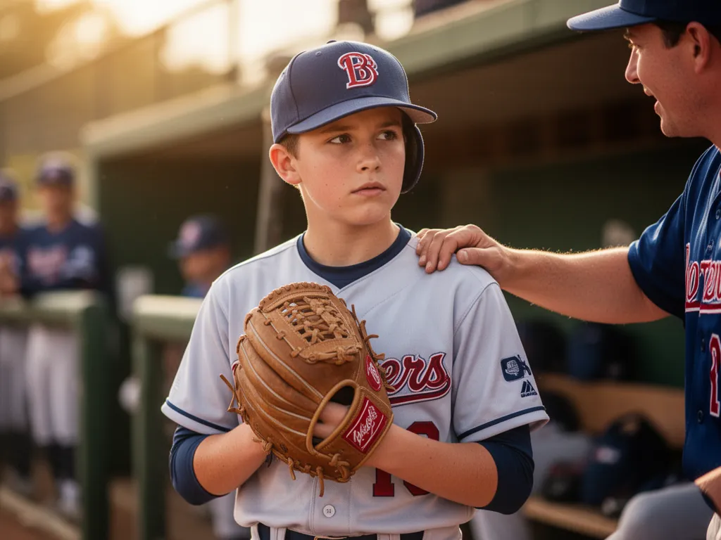Snapshot custom baseball card shown in a magnetic case next to a youth player action photo