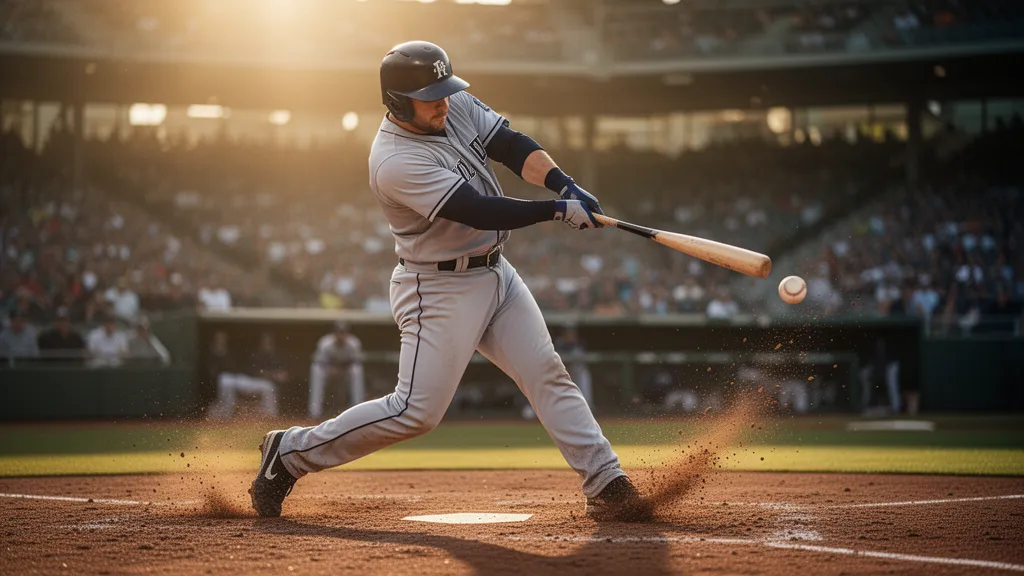 Custom baseball card with stats showing batting average and home runs for youth player