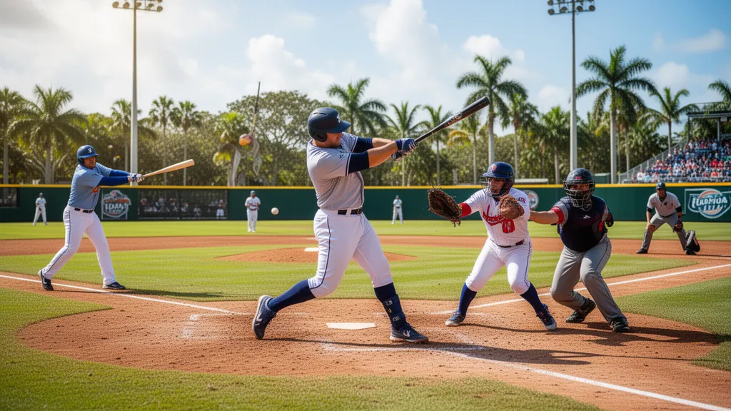 Youth baseball player celebrating tournament win in Florida holding a custom Snapshot trading card