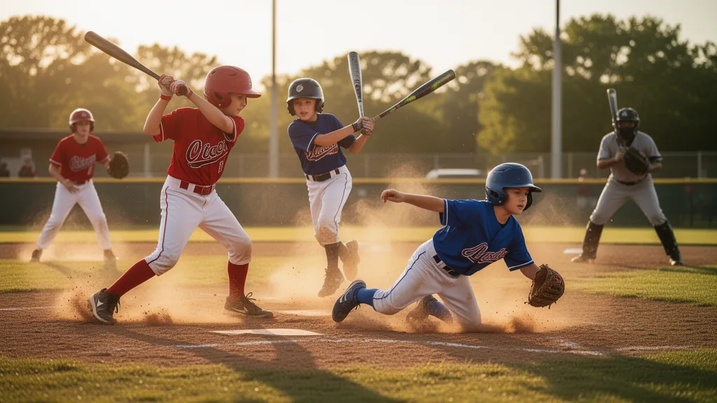 Custom baseball card featuring a youth player in full batting stance printed on premium card stock