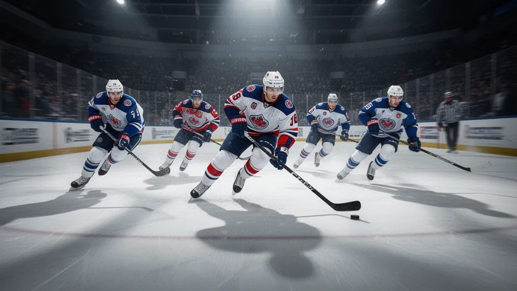 Custom hockey card printed on premium card stock featuring youth player in full gear at rink