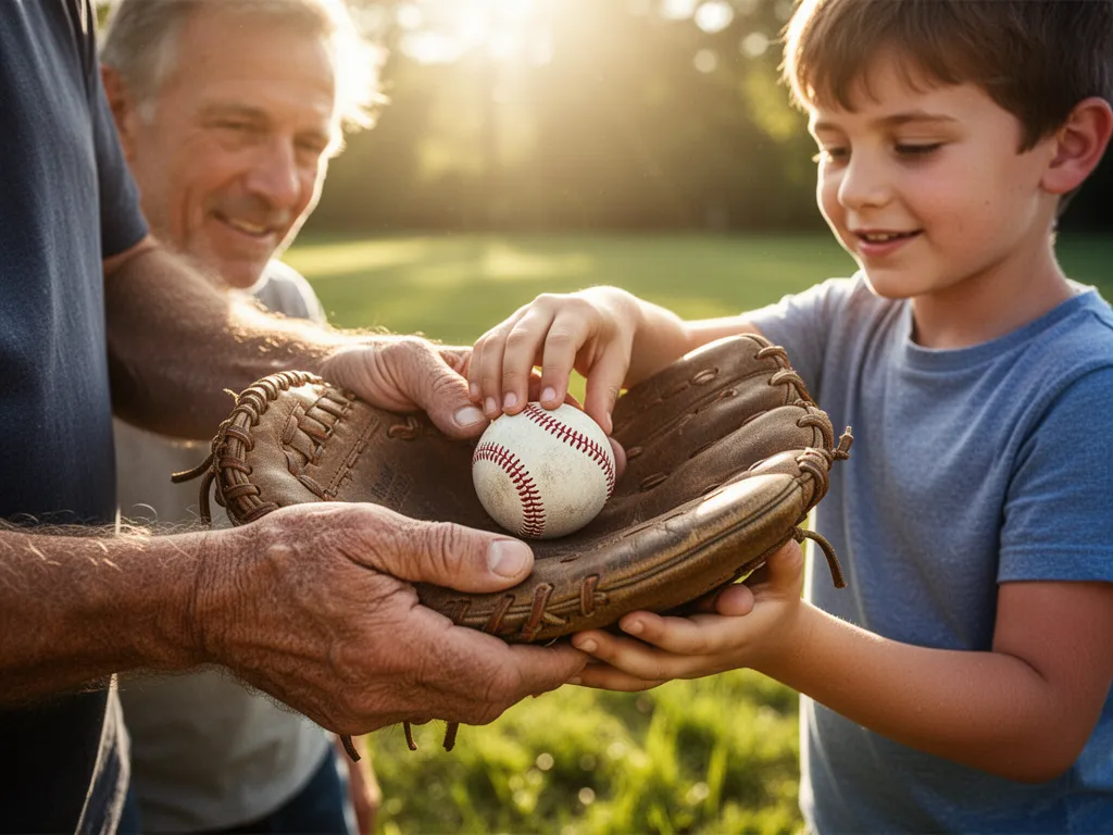 Snapshot premium sports card order showing a dad coaching youth baseball with custom stat line