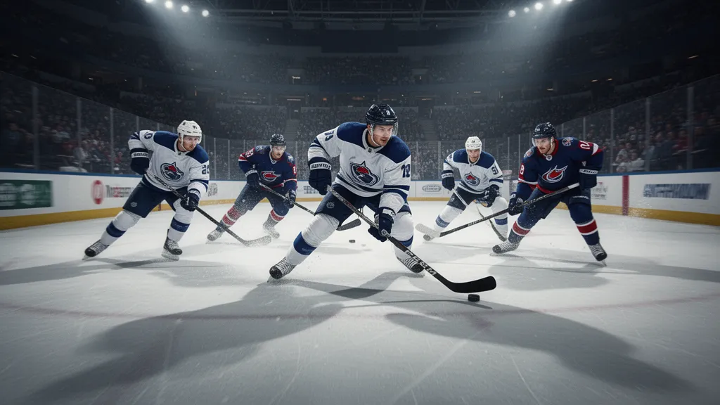 Custom hockey trading card with player action photo printed on premium card stock in magnetic case