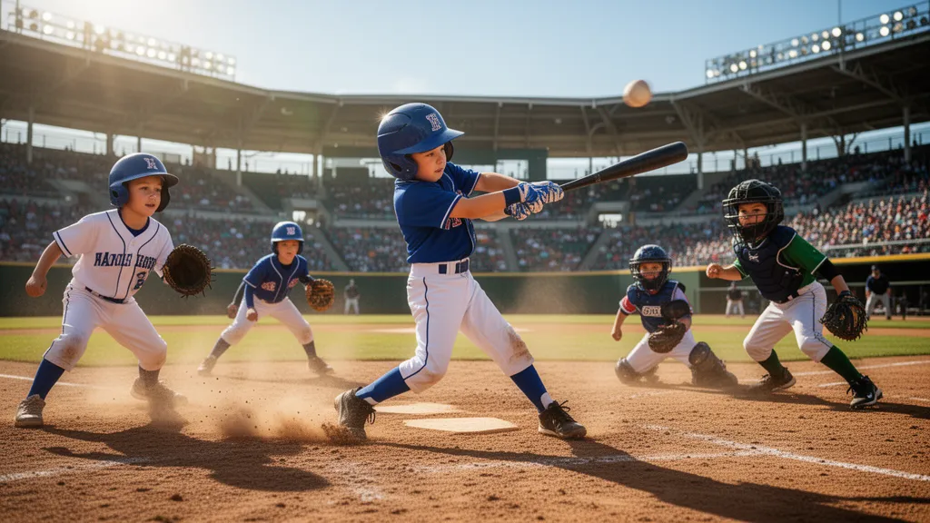 Young little league baseball player holding a custom printed Snapshot trading card in uniform