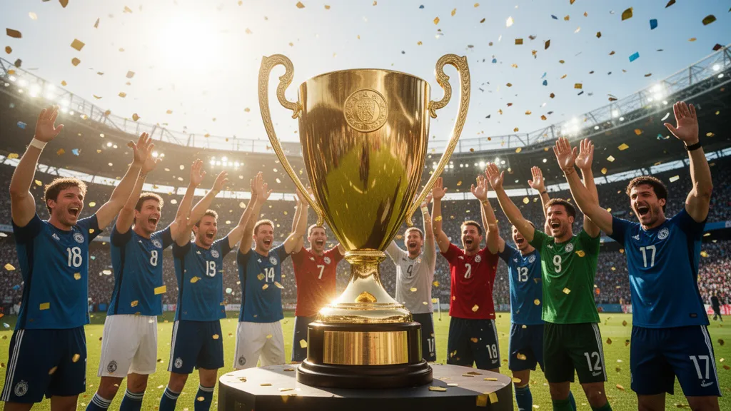 Custom sports trading card displayed next to a metal trophy showing personalization difference