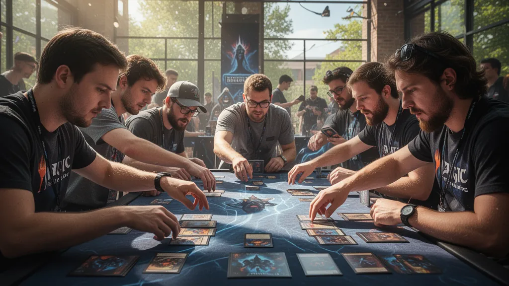 Custom MTG token creator result showing printed card with fantasy art in magnetic case