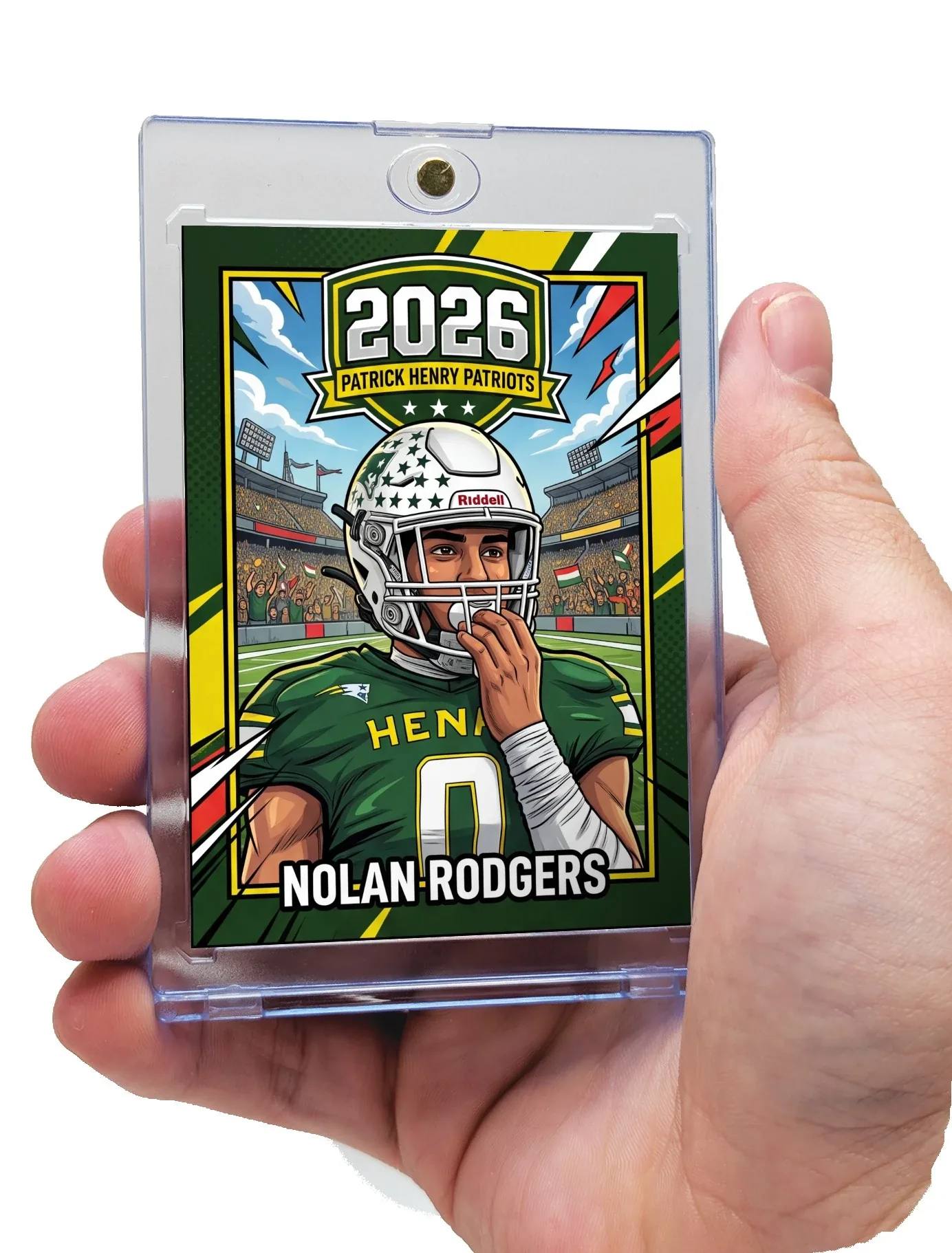 Skyline Snapshot template shown as rookie box magnetic case