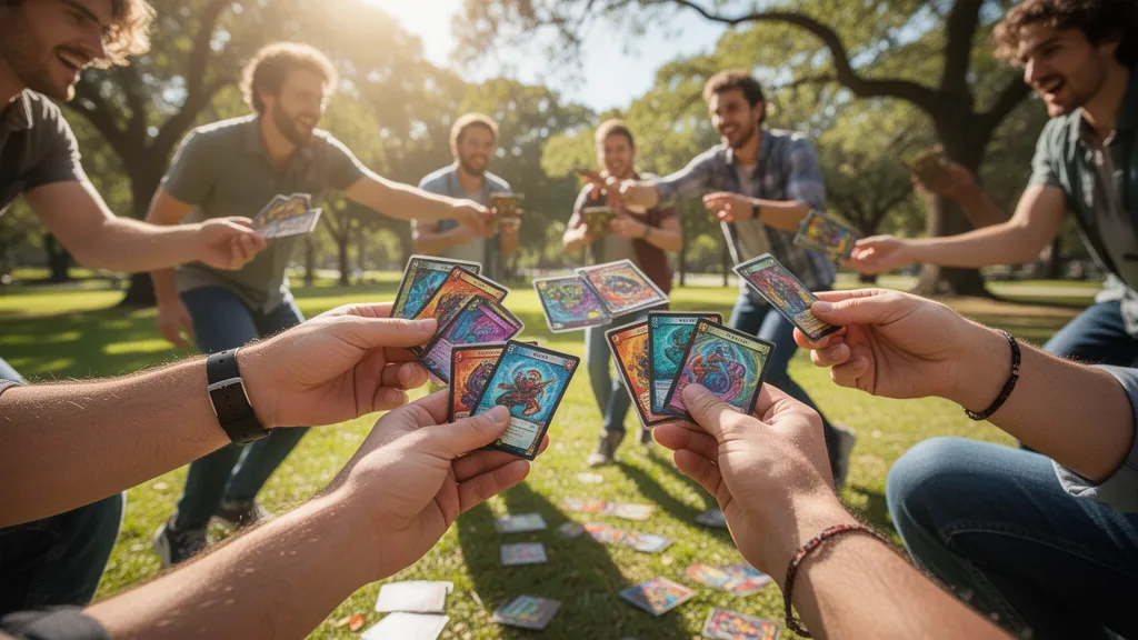 Custom Pokémon trading card template featuring a child's photo with bold border and stat panel design