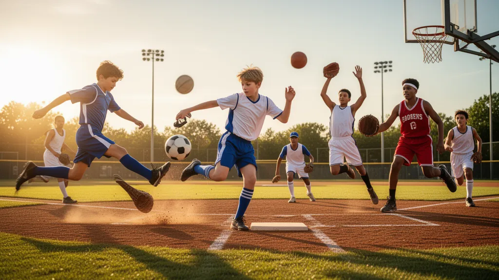 Custom youth sports trading card featuring a young athlete in action with their name printed on premium card stock