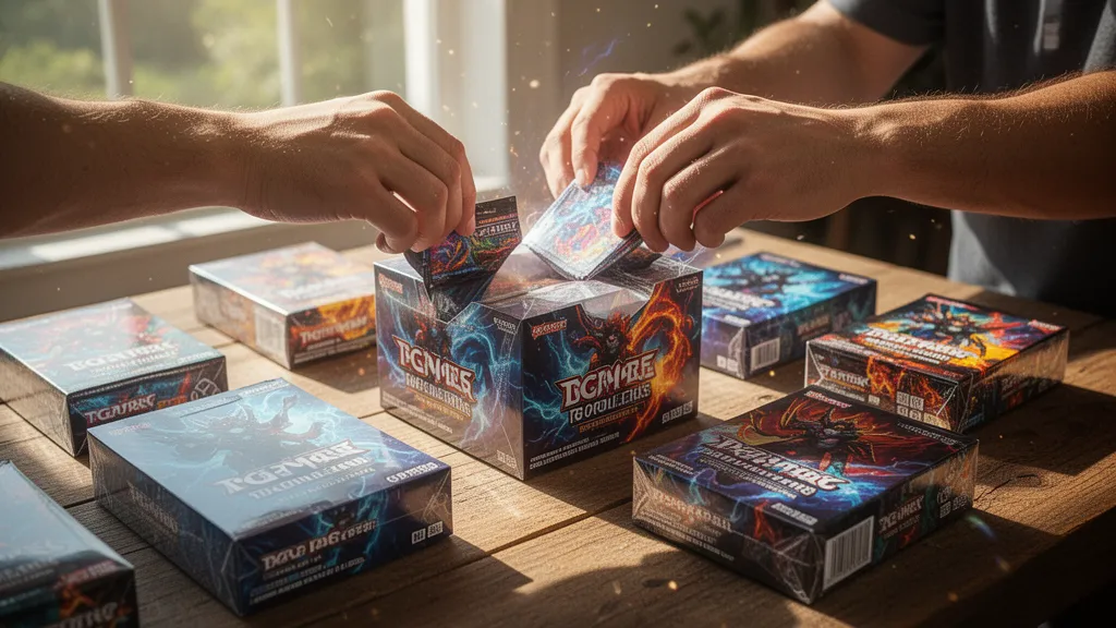 Custom tcg packaging with premium sports trading card inside a rigid magnetic case
