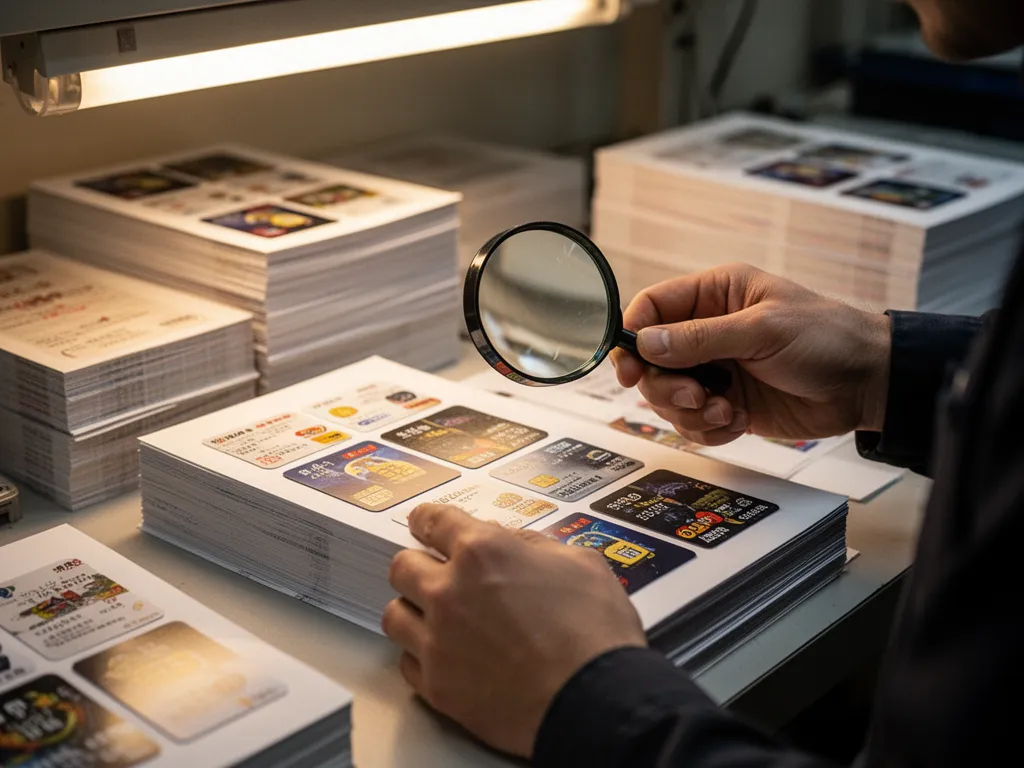 Close-up of Snapshot custom card on premium card stock inside free included magnetic protective case
