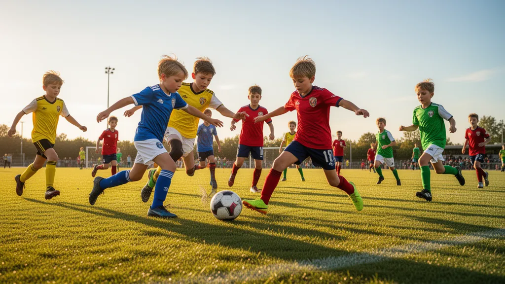 Youth athlete holding a custom Snapshot trading card after a team sports photography session